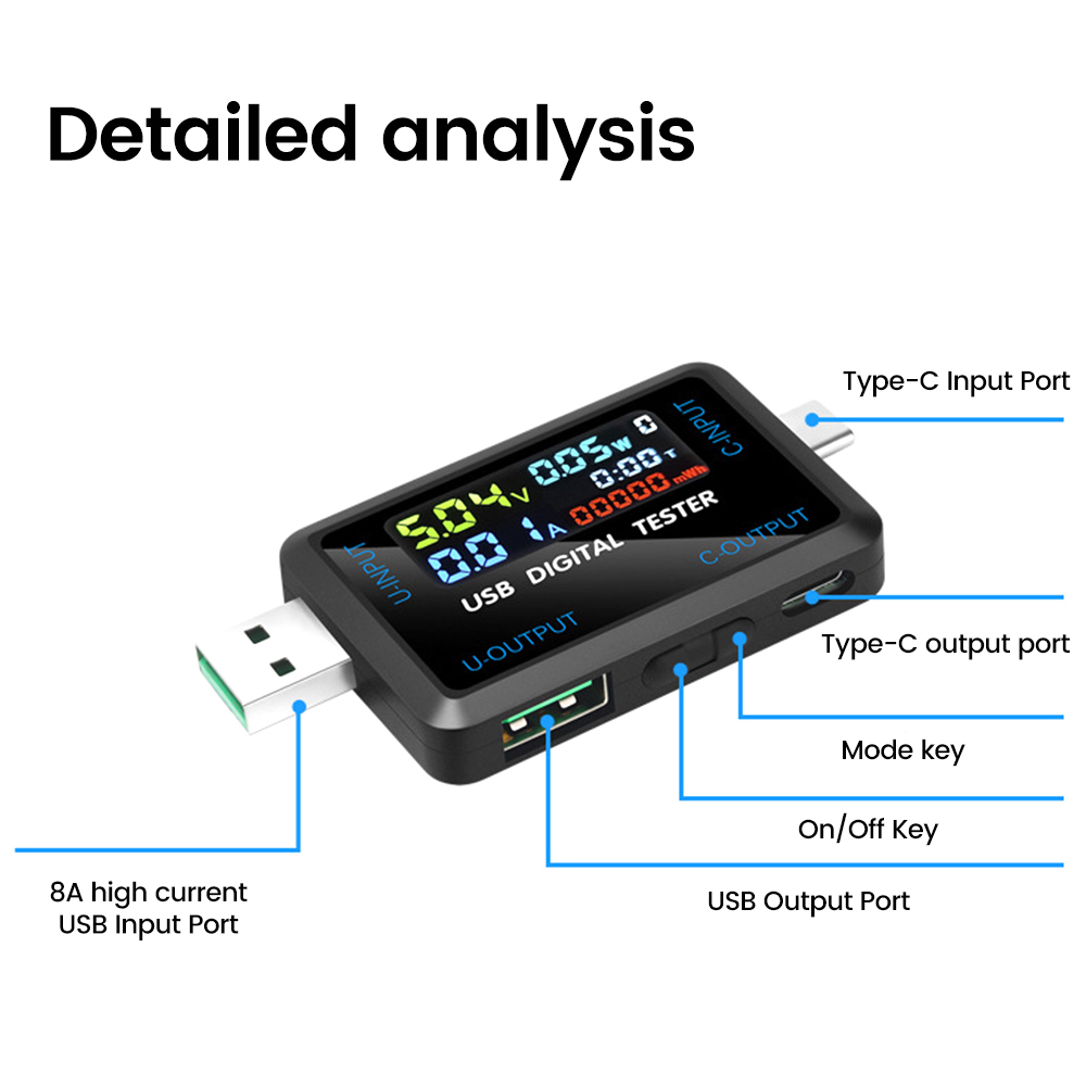 USB Tester 10 in 1 DC Digital  - Usb Ammeter Tester incelemesi ve fiyatı