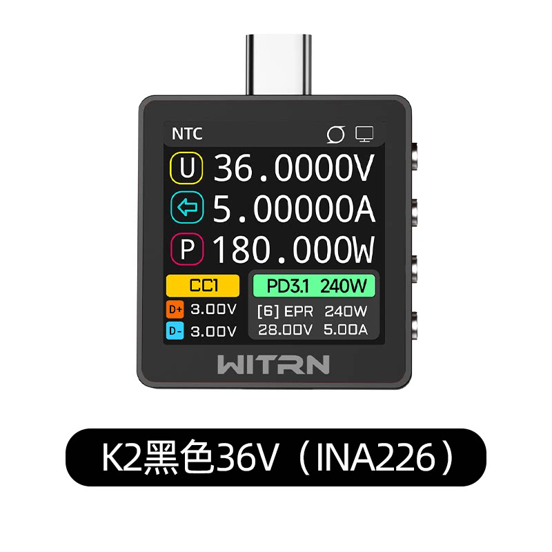 WITRN K2 INA226 36V voltage an - Usb Ammeter Tester incelemesi ve fiyatı