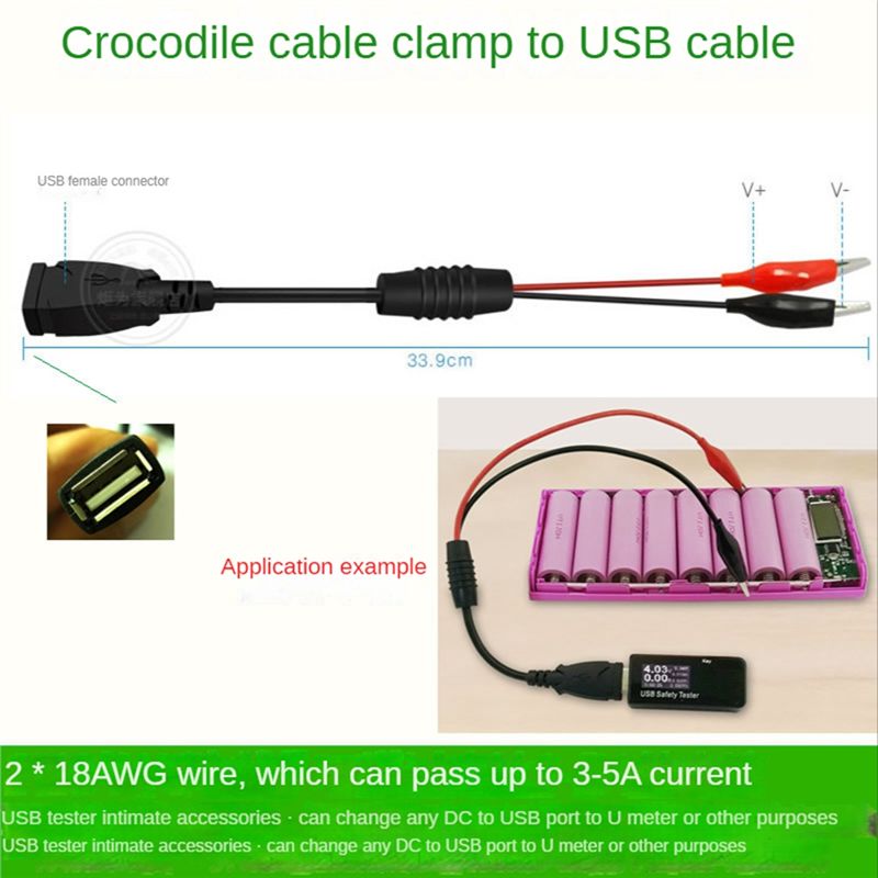 A01E-2Pcs USB Alligator Clips  - Usb Ammeter Tester incelemesi ve fiyatı