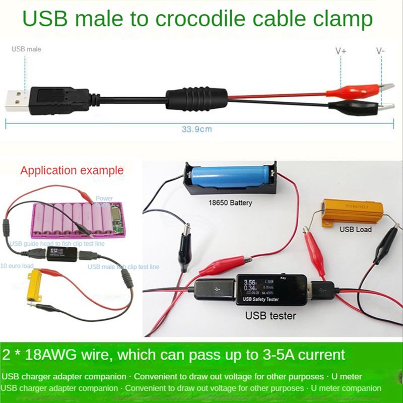 A01E-2Pcs USB Alligator Clips  - Usb Ammeter Tester incelemesi ve fiyatı
