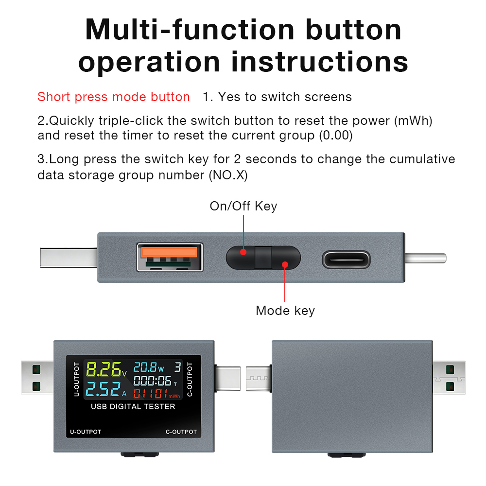 USB Type-C Charging Tester DC  - Usb Ammeter Tester incelemesi ve fiyatı
