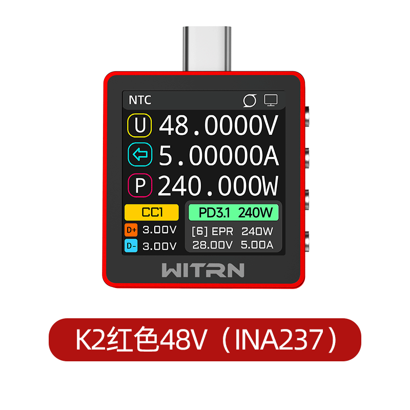 New Red Version WITRN K2 INA23 - Usb Ammeter Tester incelemesi ve fiyatı