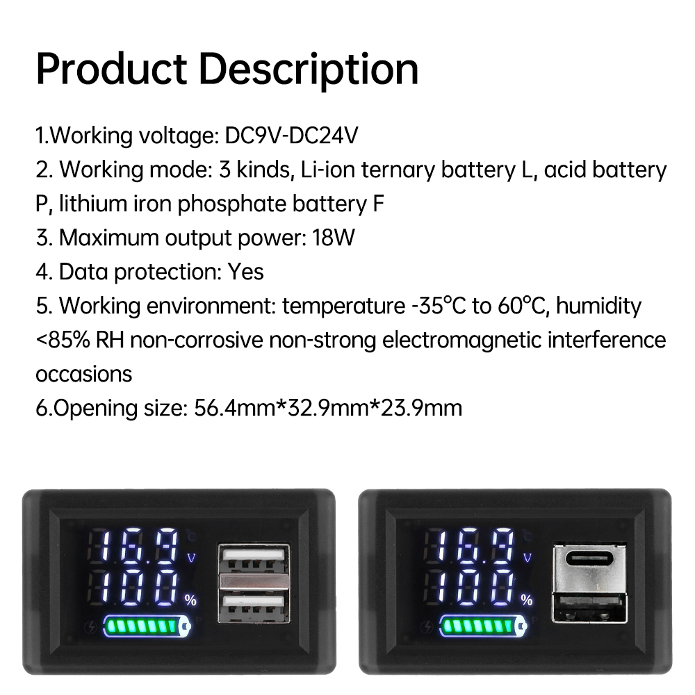 USB+Type-C/Dual USB 9V 12V 24V - Usb Ammeter Tester incelemesi ve fiyatı